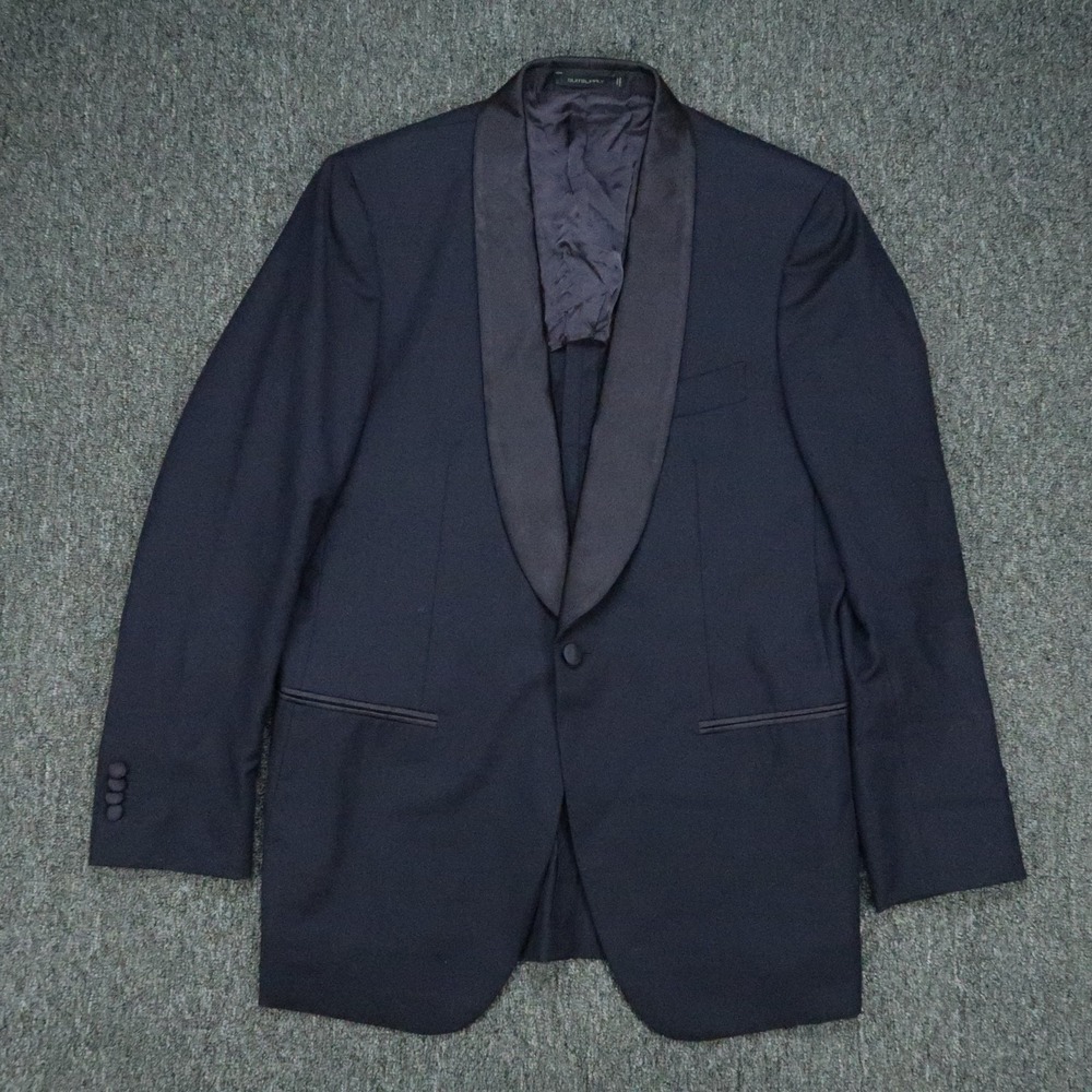 Suitsupply Jacket Mens 42R Blue Havana Shawl Tuxedo Wool Lapel Formal Satin